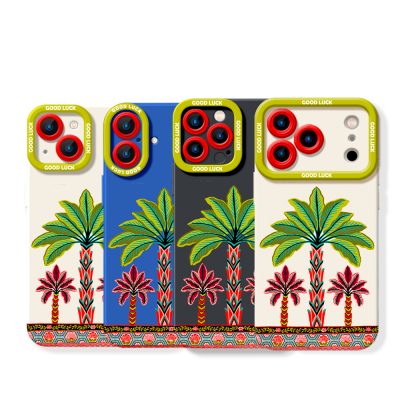 Tropical Vibes Palm Silicone Case for Apple iPhone Series