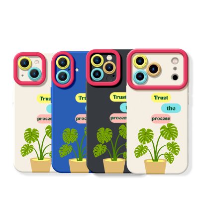 Botanical Bliss Trust the Process Silicone Case for Apple iPhone Series
