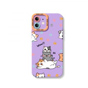Playful Paws & Cute Cats Silicone Case for Apple iPhone Series