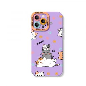 Playful Paws & Cute Cats Silicone Case for Apple iPhone Series