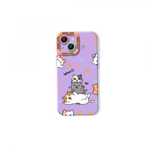 Playful Paws & Cute Cats Silicone Case for Apple iPhone Series