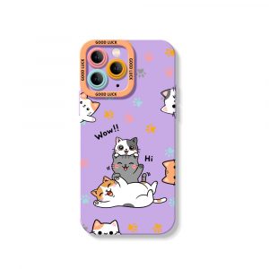 Playful Paws & Cute Cats Silicone Case for Apple iPhone Series