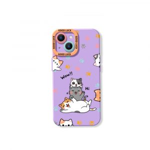 Playful Paws & Cute Cats Silicone Case for Apple iPhone Series