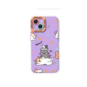 Playful Paws & Cute Cats Silicone Case for Apple iPhone Series