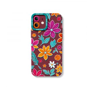 Colorful Floral Paradise Silicone Case for Apple iPhone Series
