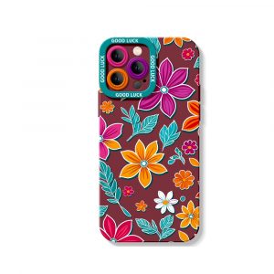 Colorful Floral Paradise Silicone Case for Apple iPhone Series