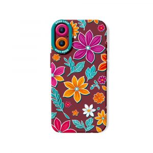 Colorful Floral Paradise Silicone Case for Apple iPhone Series