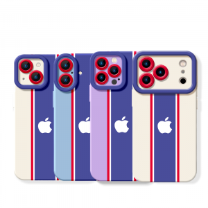Patriotic Stripe Elegance Silicone Case for Apple iPhone Series
