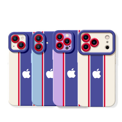 Patriotic Stripe Elegance Silicone Case for Apple iPhone Series