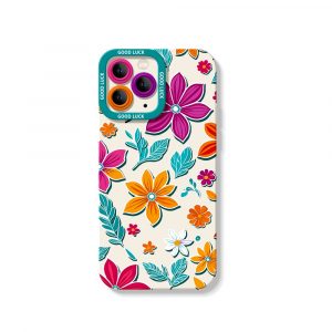 Colorful Floral Paradise Silicone Case for Apple iPhone Series