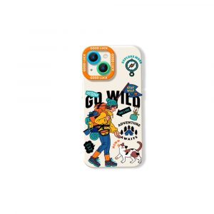 Adventure Awaits Vibrant Hiker Design Silicone Case for Apple iPhone Series