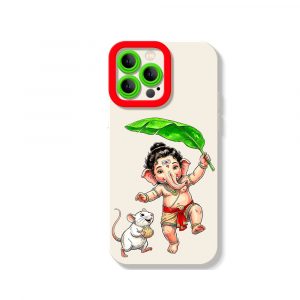 Playful Deity Charm Silicone Case for Apple iPhone Series