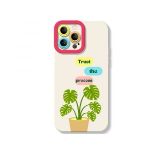 Botanical Bliss Trust the Process Silicone Case for Apple iPhone Series
