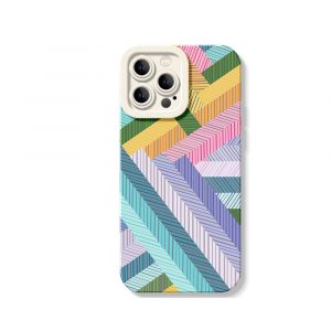 Geometric Colorburst Silicone Case for Apple iPhone Series.