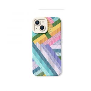 Geometric Colorburst Silicone Case for Apple iPhone Series.