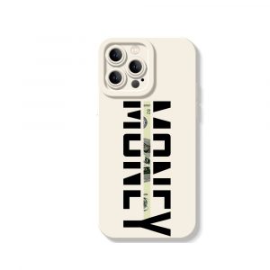 Bold Money Graphic Silicone Case for Apple iPhone Series - iPhone 14 Pro Max, White