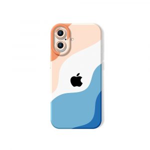 Coastal Wave Elegance Silicone Case for Apple iPhone Series - iPhone 16, White