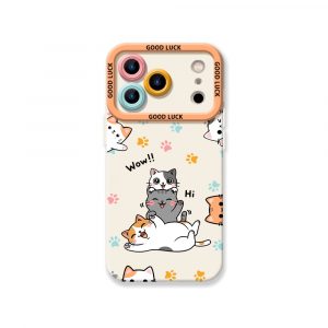 Playful Paws & Cute Cats Silicone Case for Apple iPhone Series