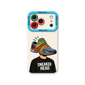 Sneaker Head Vibe Colorful Collage Silicone Case for Apple iPhone Series - iPhone 17 Pro Max, White