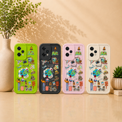 Adventure Awaits Travel Icons Silicone Case for OnePlus Nord CE 2 Lite 5G