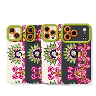 Vibrant Mandala Blossom Silicone Case for Apple iPhone Series