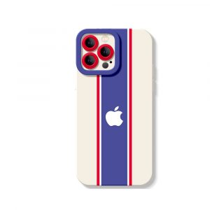 Patriotic Stripe Elegance Silicone Case for Apple iPhone Series