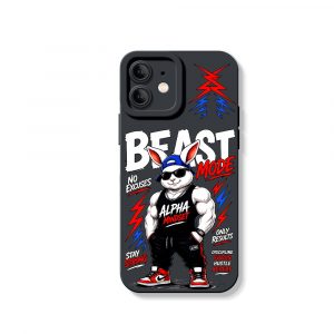 Beast Mode Bunny Alpha Mindset Silicone Case for Apple iPhone Series