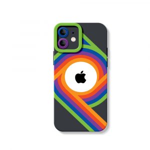 Retro Groove Rainbow Silicone Case for Apple iPhone Series
