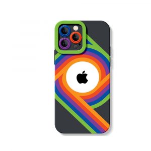 Retro Groove Rainbow Silicone Case for Apple iPhone Series