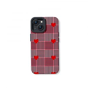 Love Grid Stripes Silicone Case for Apple iPhone Series