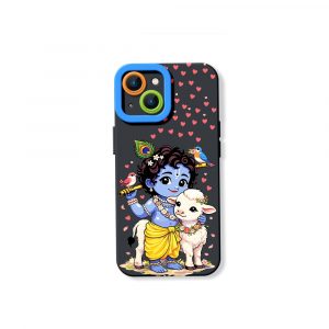 Divine Little Krishna Artistry Silicone Case for Apple iPhone Series
