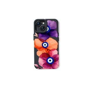 Boho Blossom Charm Evil Eye Silicone Case for Apple iPhone Series
