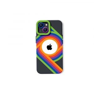 Retro Groove Rainbow Silicone Case for Apple iPhone Series