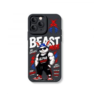 Beast Mode Bunny Alpha Mindset Silicone Case for Apple iPhone Series