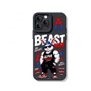 Beast Mode Bunny Alpha Mindset Silicone Case for Apple iPhone Series