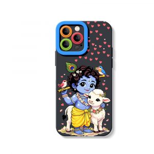 Divine Little Krishna Artistry Silicone Case for Apple iPhone Series