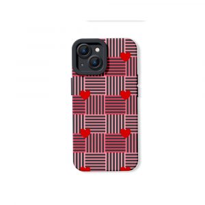 Love Grid Stripes Silicone Case for Apple iPhone Series