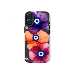 Boho Blossom Charm Evil Eye Silicone Case for Apple iPhone Series