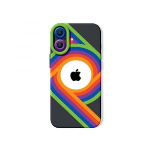 Retro Groove Rainbow Silicone Case for Apple iPhone Series