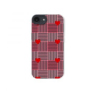 Love Grid Stripes Silicone Case for Apple iPhone Series