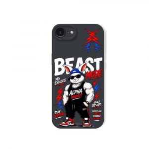 Beast Mode Bunny Alpha Mindset Silicone Case for Apple iPhone Series