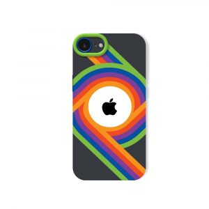 Retro Groove Rainbow Silicone Case for Apple iPhone Series