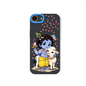 Divine Little Krishna Artistry Silicone Case for Apple iPhone Series