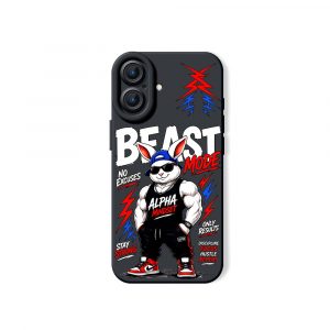 Beast Mode Bunny Alpha Mindset Silicone Case for Apple iPhone Series