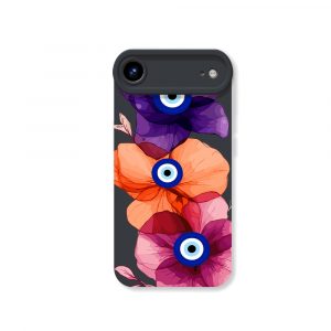 Boho Blossom Charm Evil Eye Silicone Case for Apple iPhone Series