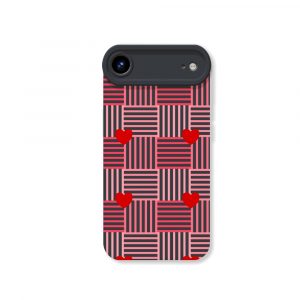 Love Grid Stripes Silicone Case for Apple iPhone Series