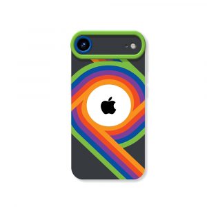 Retro Groove Rainbow Silicone Case for Apple iPhone Series