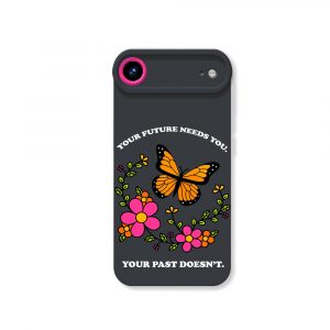 Floral Butterfly Motivation Silicone Case for Apple iPhone Series
