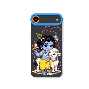 Divine Little Krishna Artistry Silicone Case for Apple iPhone Series