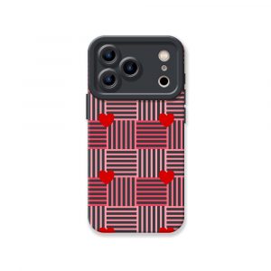 Love Grid Stripes Silicone Case for Apple iPhone Series